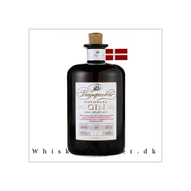 Tranquebar Colonial Dry Gin 45% 70 cl. - Tranquebar Destilleri