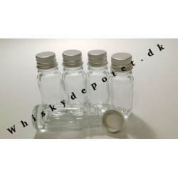 1 cl. Glasflaske med ALU metal Kapsel.