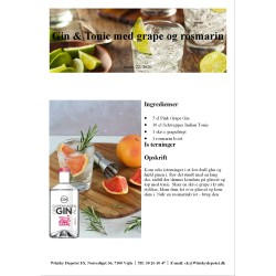 Opskrift på Gin & Tonic med grape og rosmarin