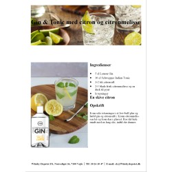 Opskrift på Gin & Tonic med citron og citronmelisse