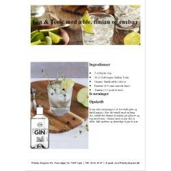 Opskrift på Gin & Tonic med æble, timian og enebær