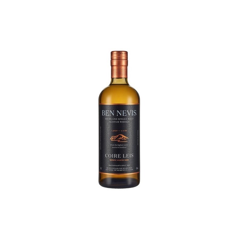 Ben Nevis Single Malt Coire Leis er en mere eksperimenterende aftapning taget fra udvalgte bourbon- og egefade.