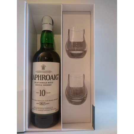 Laphroaig 10 år Single Malt inklusiv 2 glas